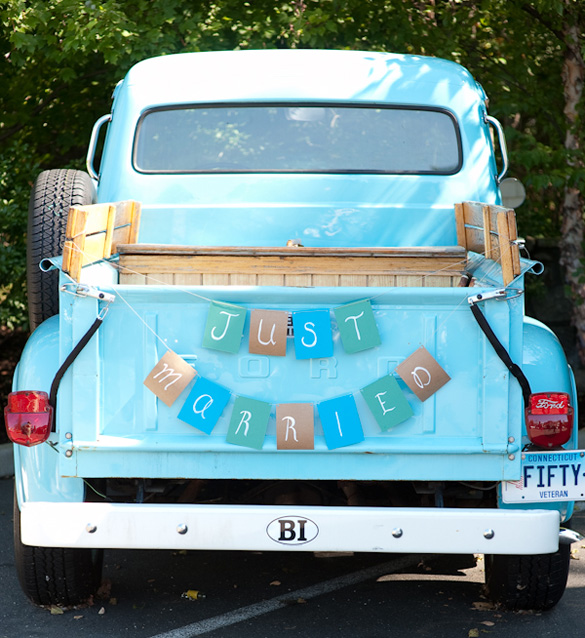 Just-Married-Pick-Up-Truck